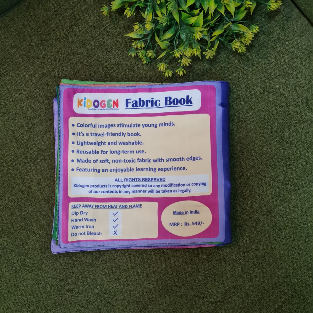 Introduce your little one to a world of fun learning with this colorful Learning toy for kids . Designed to be soft, safe, and interactive, this cloth book helps children learn new concepts while enjoying playtime.
